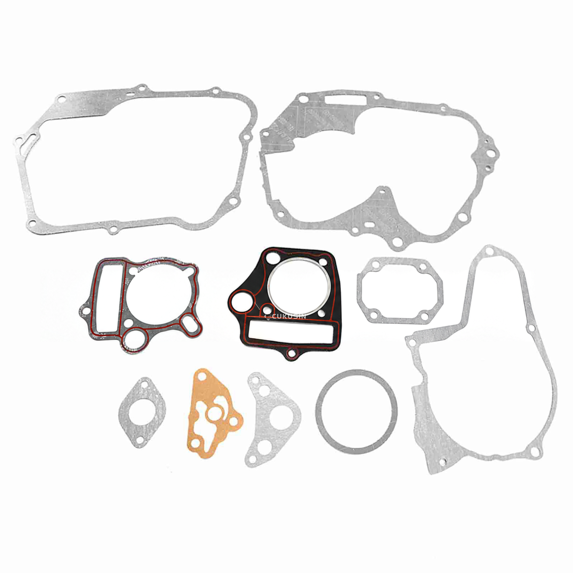 Complete motorcycle gasket set for 110cc ATV, dirt bike, and go-kart paper gaskets - 52.4mm — CUKUSIN logo image