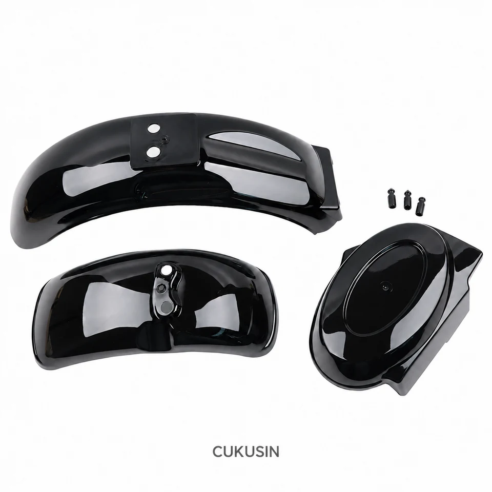 Black jincheng z50 little monkey motorcycle electroplated shell front and rear mudguards fender battery cover monkey — CUKUSIN logo image