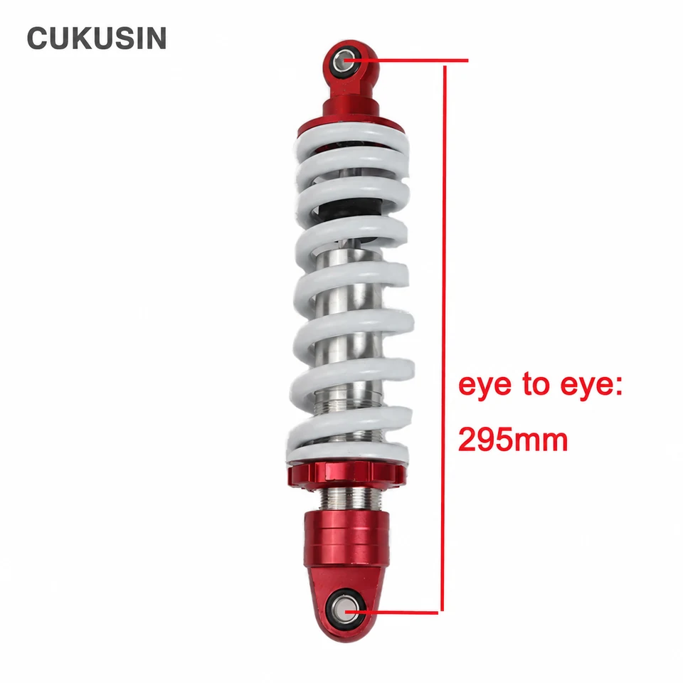 295mm rear shock absorber suspension for pit bikes, quad bikes, atvs, and off-road vehicles — CUKUSIN logo image