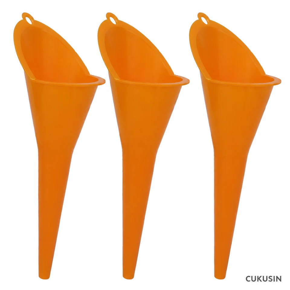 3 pcs/set multifunctional long neck funnel motorcycle long mouth funnel plastic fuel funnel diesel fueler tool — CUKUSIN logo image