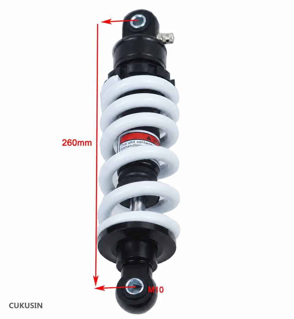 260mm rear shock absorber for off-road vehicle motorcycle dirt bike ATV buggy — CUKUSIN logo image