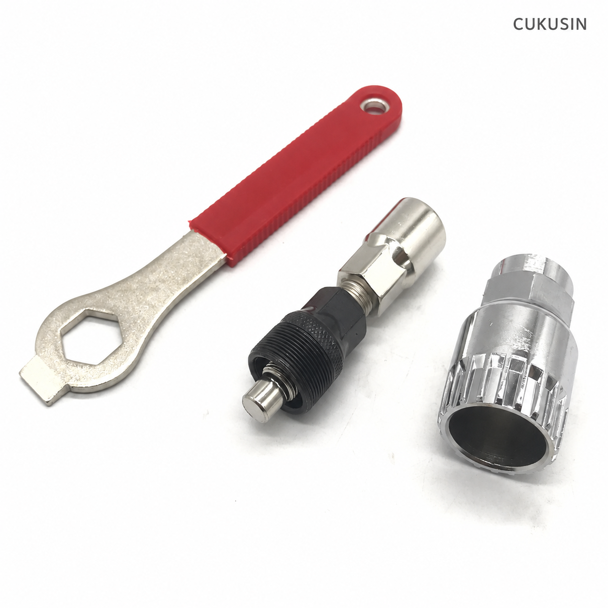 Bicycle crank puller + bottom bracket remover + wrench repair tool set — CUKUSIN logo image