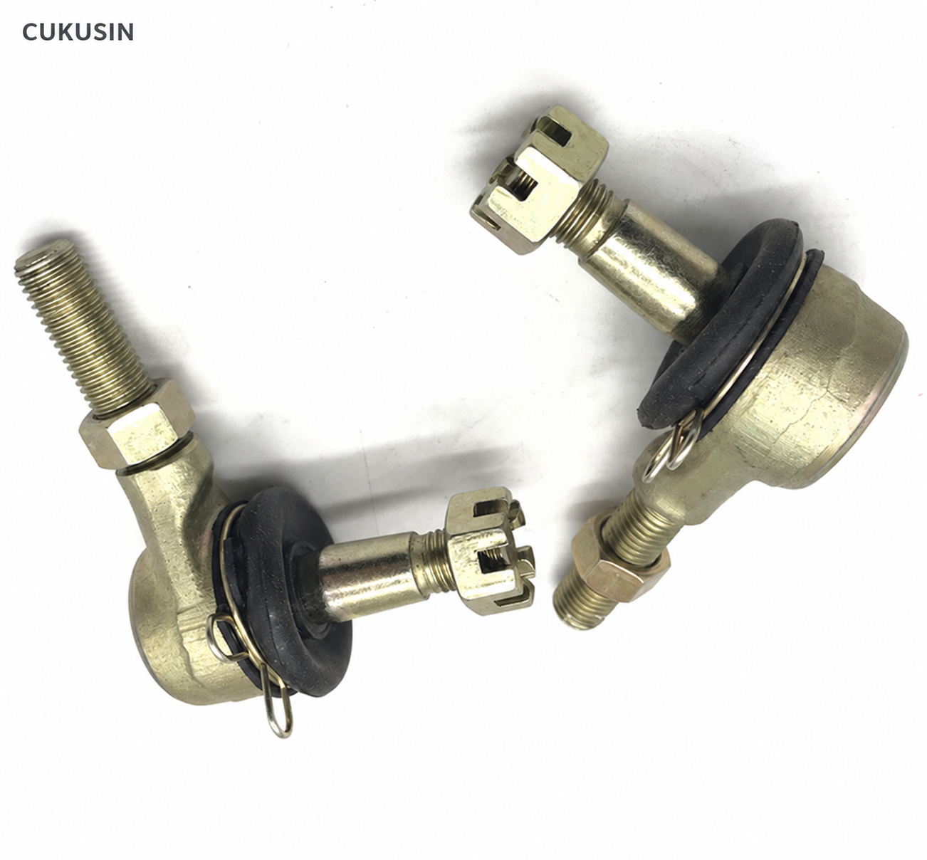 A pair of m10*m10 tapered ball head pull rod ends for Yamaha raptor 350 yfm350 04-09 — CUKUSIN logo image