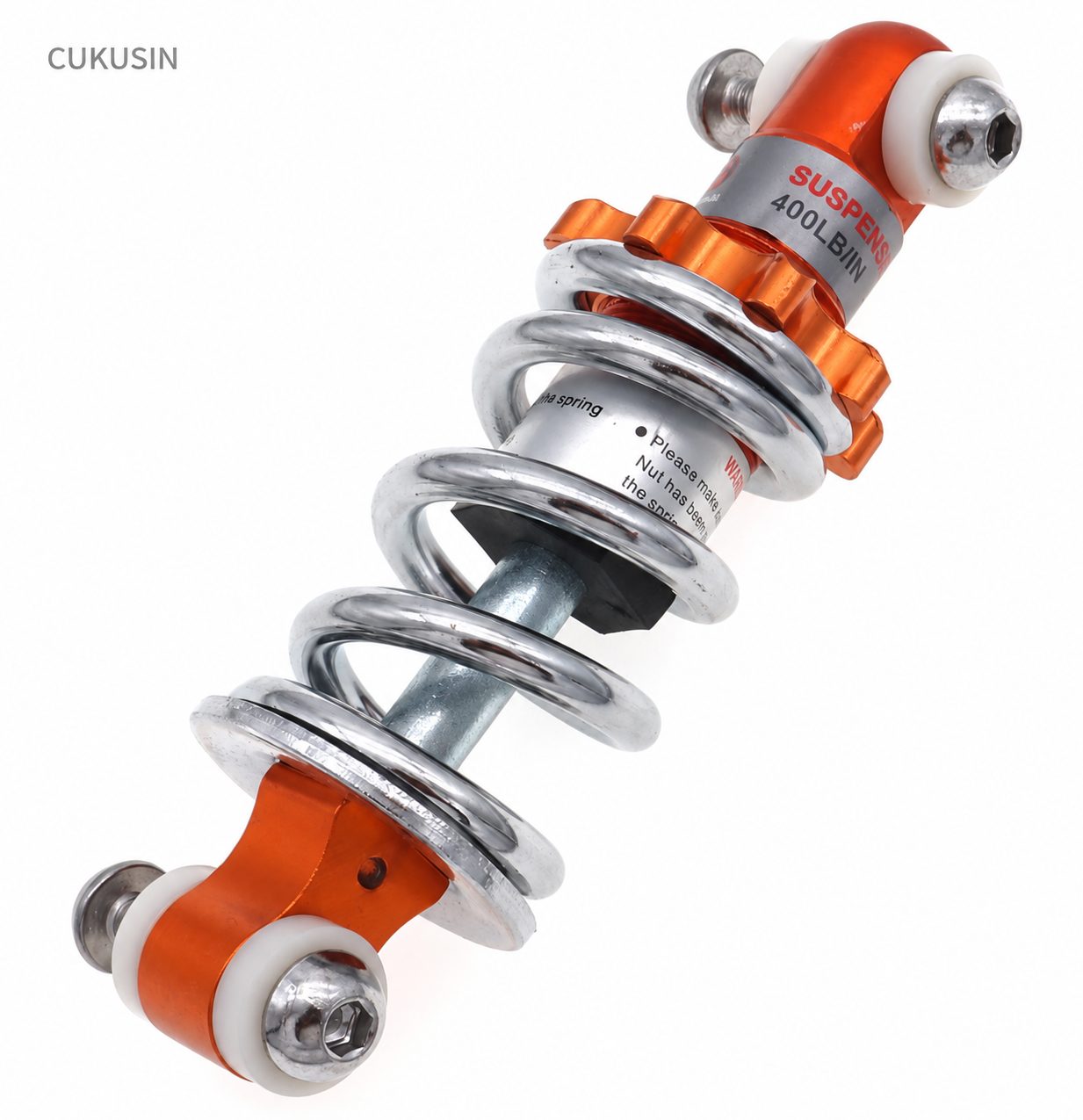 125mm rear shock absorber, 400lbs capacity, for 2-stroke dirt bikes and motorcycles — CUKUSIN logo image