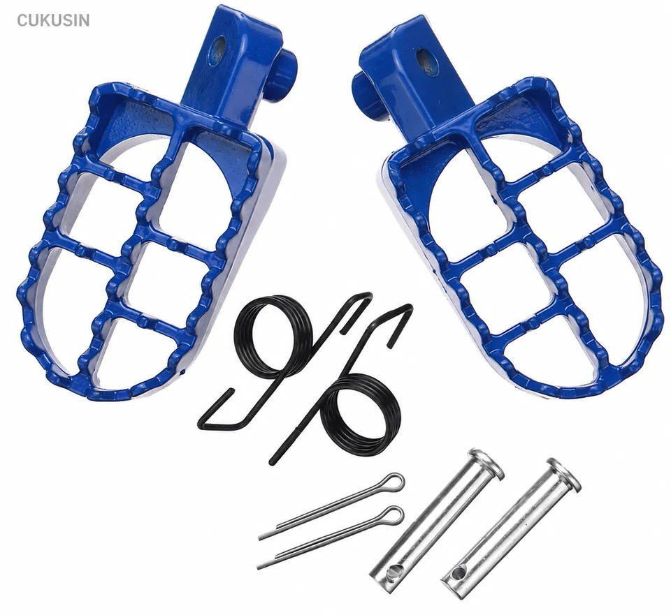 Motorcycle foot pegs aluminum alloy motorcycle blue foot pegs for Yamaha pw50 pw80 tw200 — CUKUSIN logo image