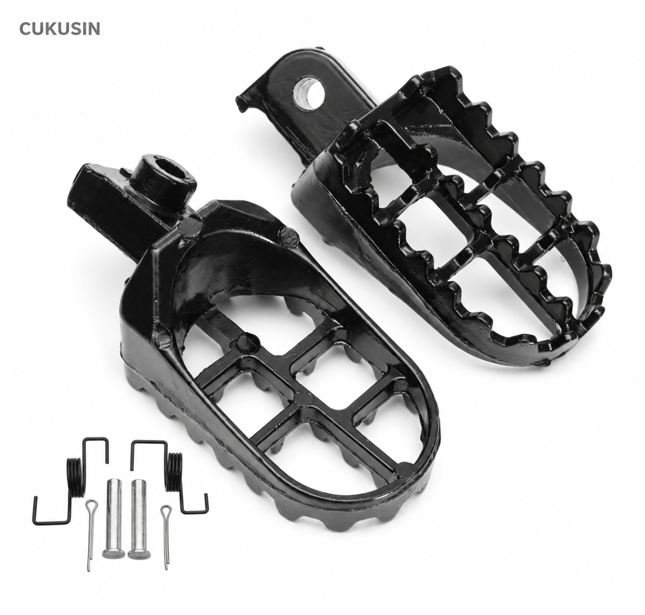 Motorcycle foot pegs aluminum alloy black foot pegs for Yamaha pw50 pw80 tw200 — CUKUSIN logo image