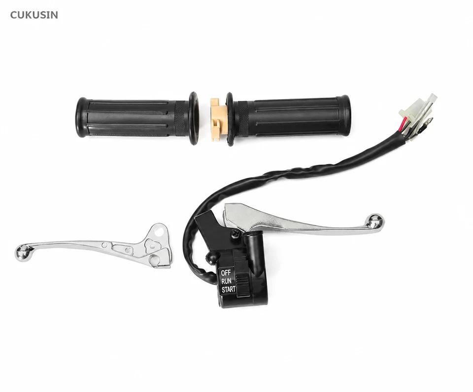 Aluminum throttle switch left and right brake handle grips set for Yamaha pw50 py50 — CUKUSIN logo image