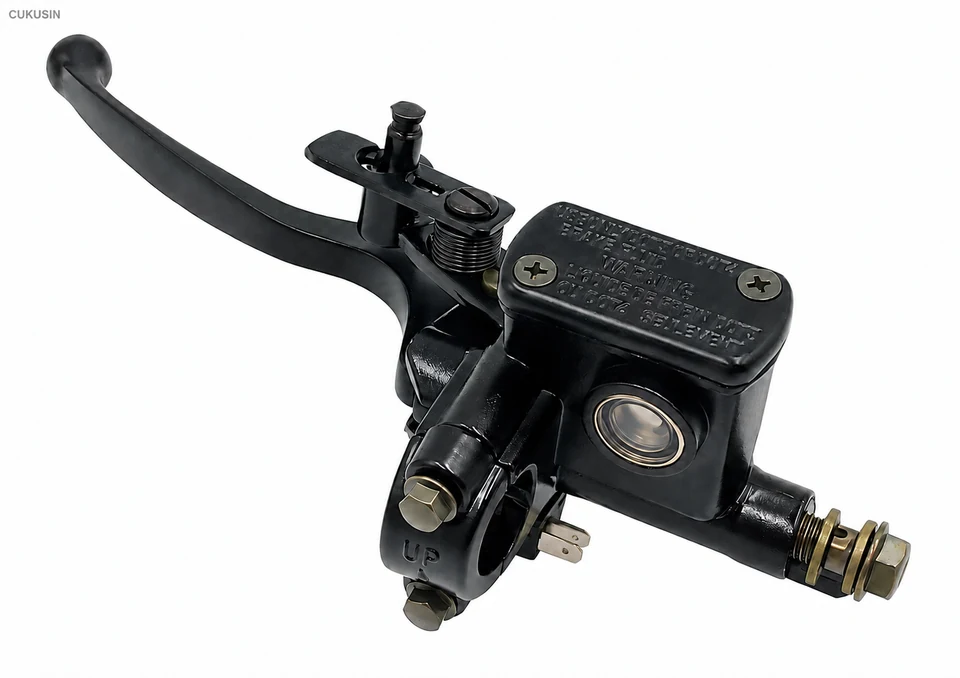 7/8" left brake lever master cylinder for 50cc-250cc motorcycle, kids' ATV, quad bike, and off-road vehicle — CUKUSIN logo image