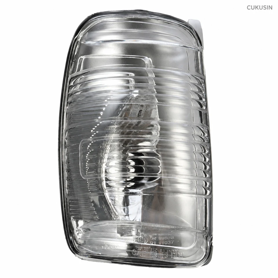 Rearview mirror reversing mirror turn signal light for ford transit m8, left side clear lens housing — CUKUSIN logo image