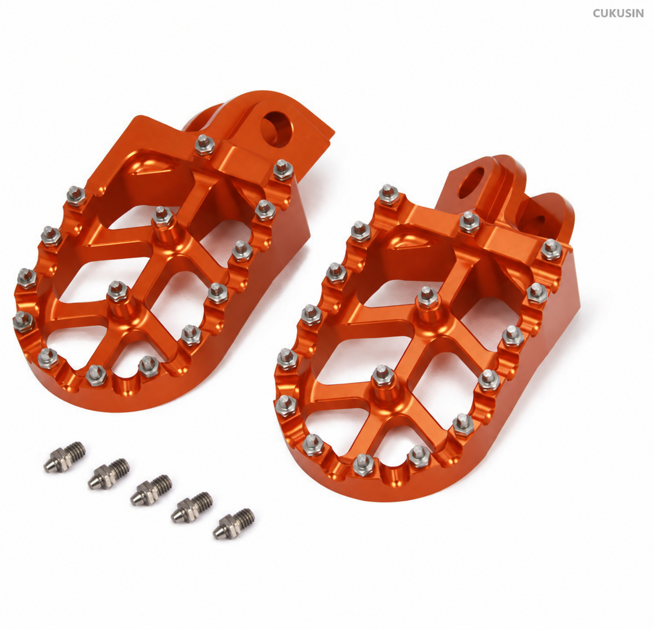 CNC foot pegs for ktm sx sx-f xc exc xcw sx s mxc 1998-2015 — CUKUSIN logo image