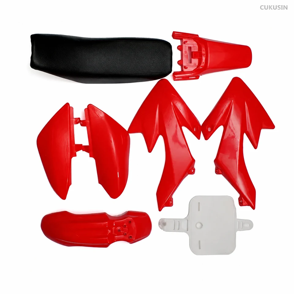 Crf50 off-road motorcycle plastic parts complete set including seat cushion 4-stroke 50cc 70cc 90cc 110cc — CUKUSIN logo image