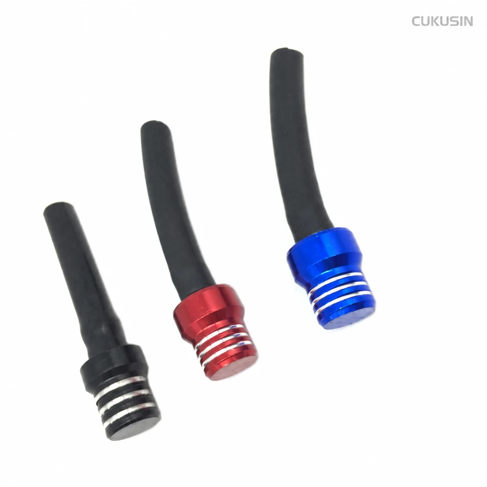 Off-road vehicle ATV fuel tank cap breather vent fuel valve cap set - red, blue, black — CUKUSIN logo image