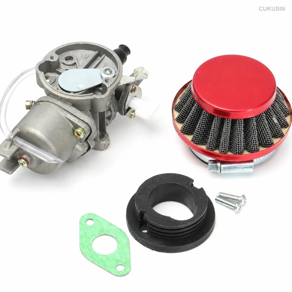 47cc 49cc mini ATV off-road motorcycle scooter carburetor with red air filter — CUKUSIN logo image