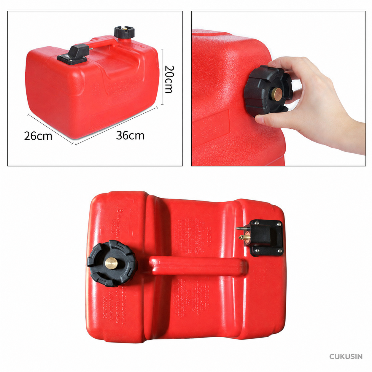 12l portable marine fuel tank 3.2 gallon Yamaha boat outboard oil tank jet ski fuel tank — CUKUSIN logo image