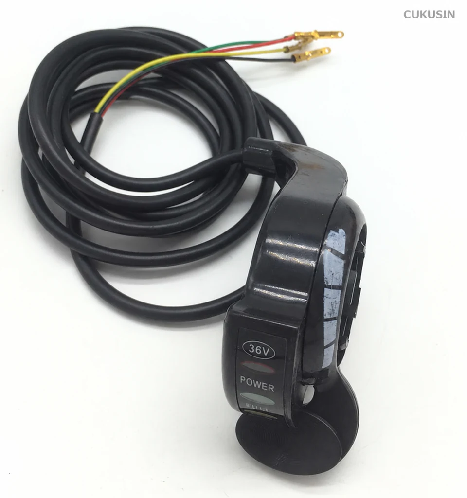 Electric scooter twist throttle electric vehicle thumb throttle speed controller accelerator 36v battery level display twist throttle — CUKUSIN logo image