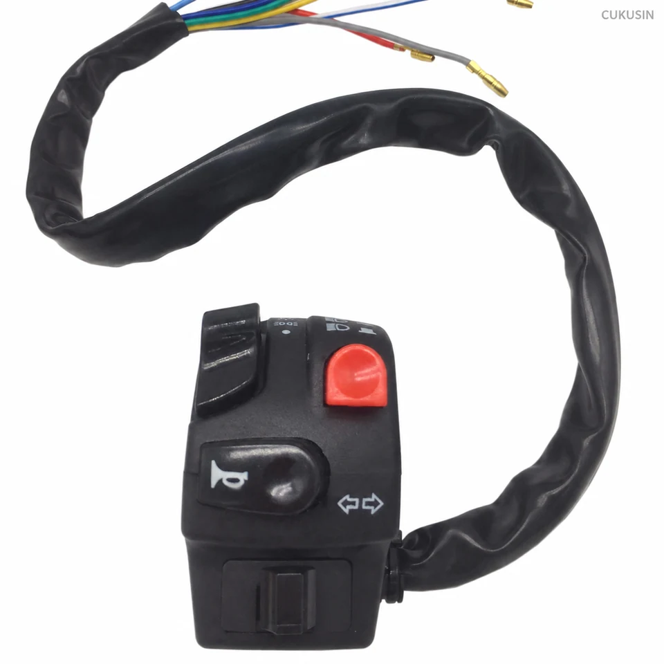 Off-road vehicle 5-function switch, right switch, headlight horn start turn signal combination switch, mounting hole diameter 22mm — CUKUSIN logo image