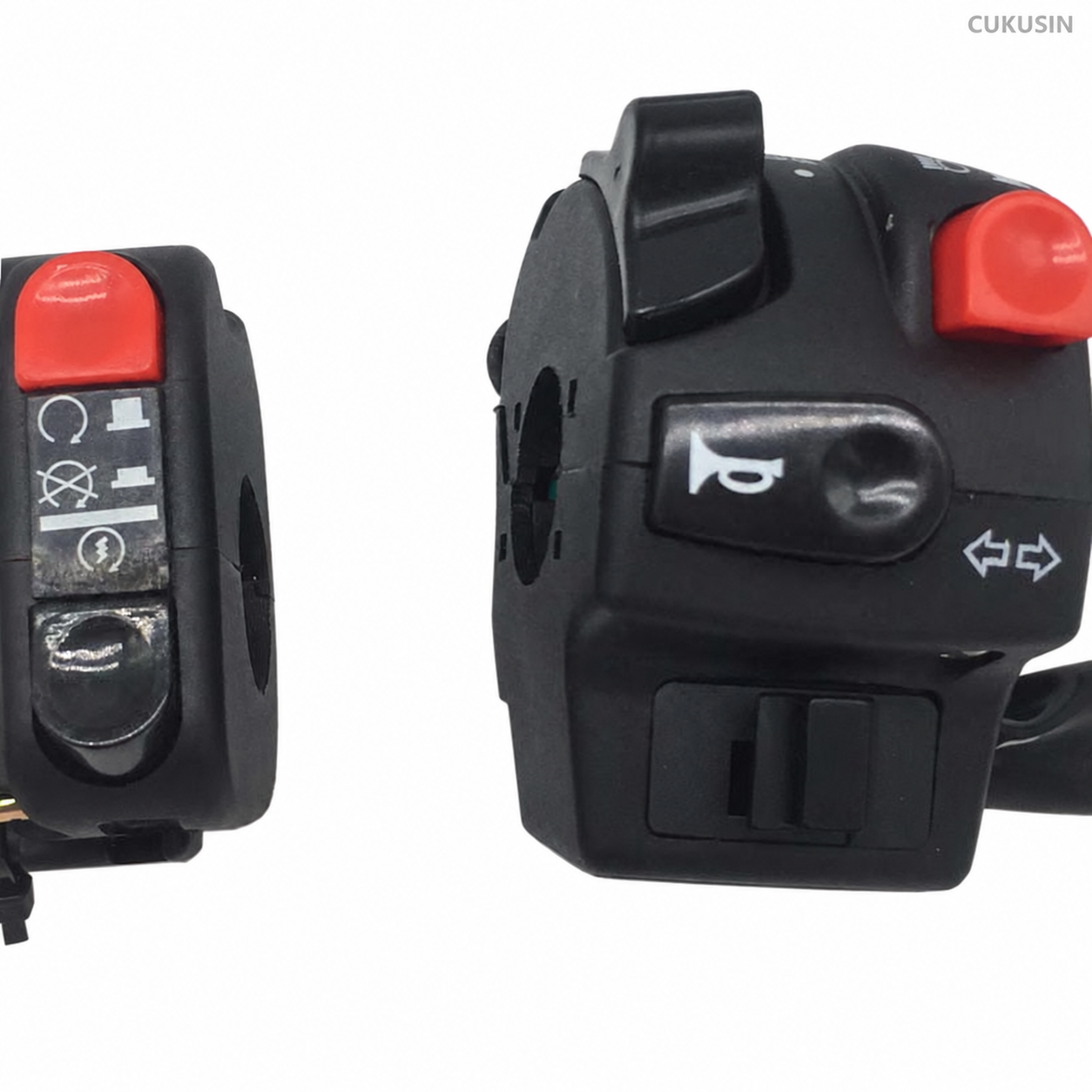 Off-road vehicle 5-function left/right start horn combination switch, 22mm, pair — CUKUSIN logo image