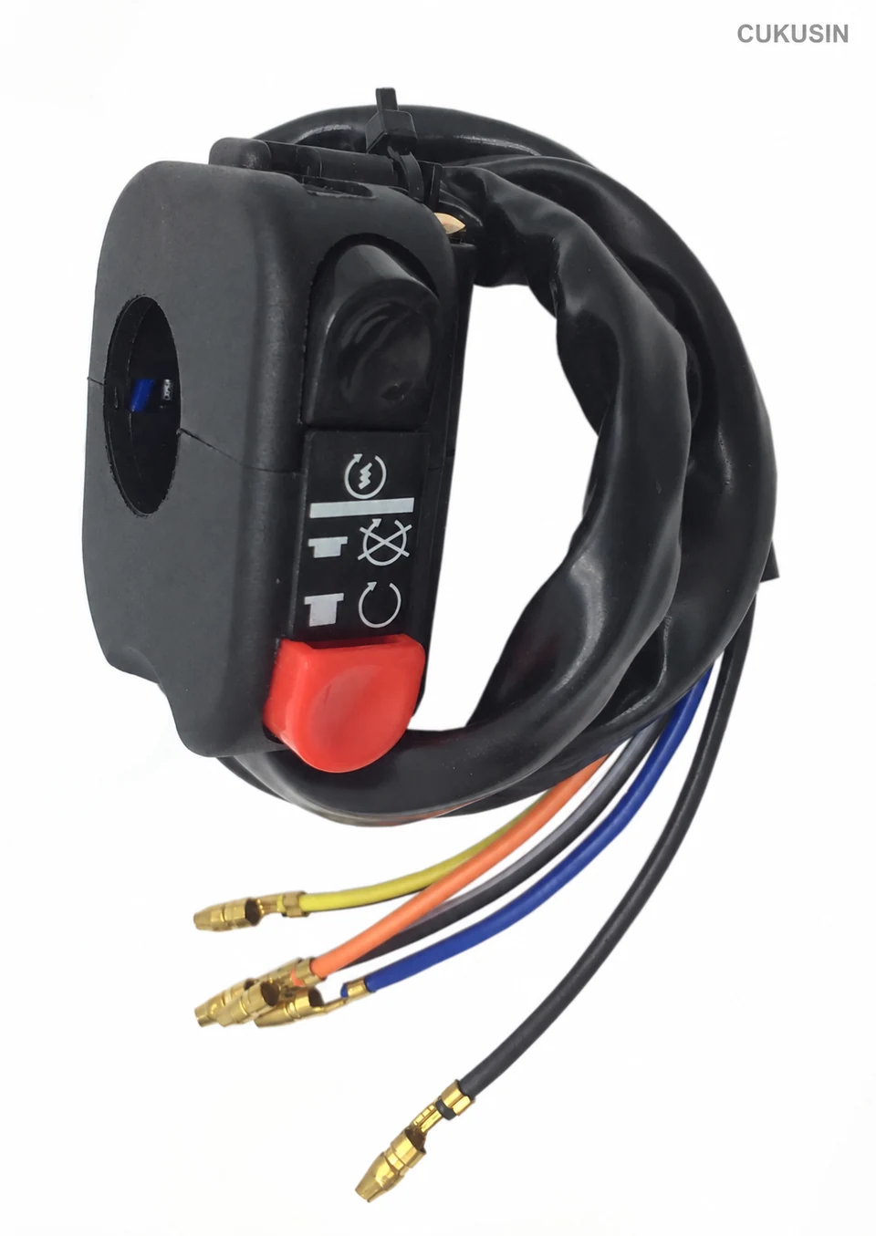 Off-road motorcycle ATV horn electric start two-function switch installation handle seat hole 22mm two-function — CUKUSIN logo image