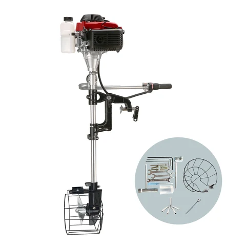 CUKUSIN 4 HP four-stroke outboard motor with propeller guard and tool kit