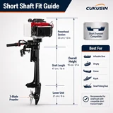 4 Stroke 4 HP Outboard Motor, with Life Jacket, US Inventory — product view 5
