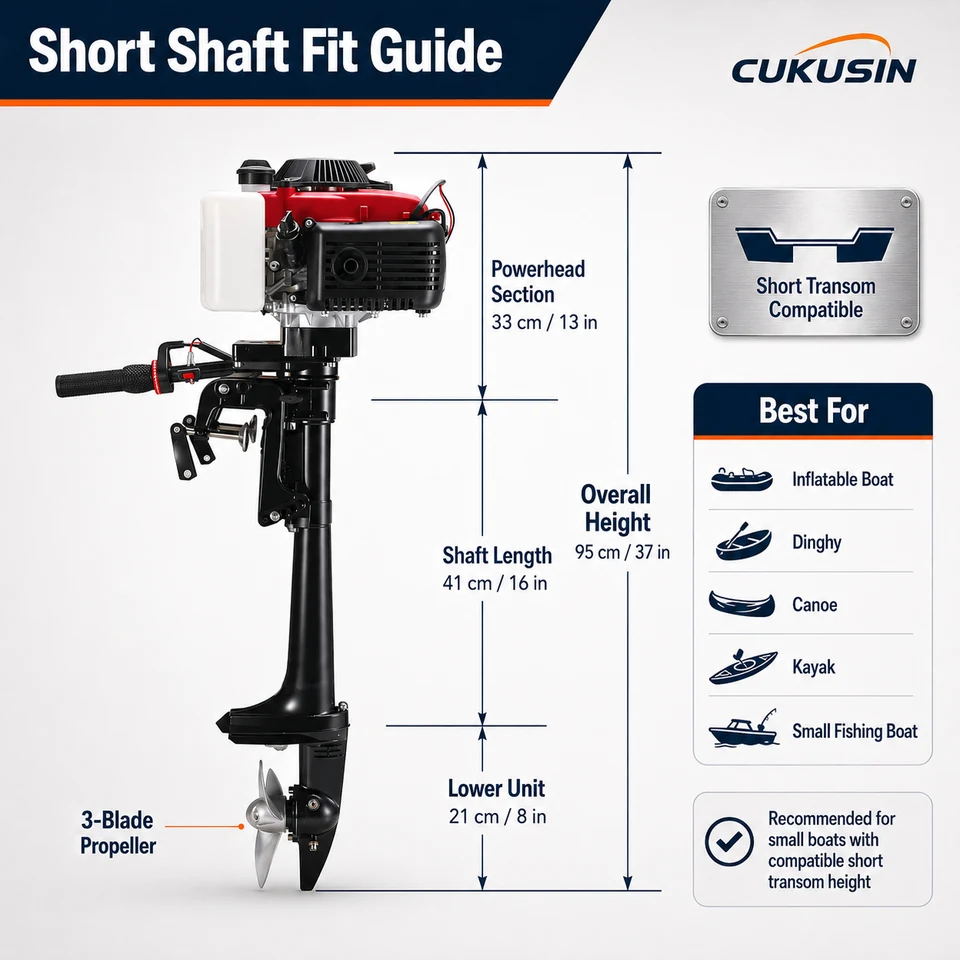 4 Stroke 4 HP Outboard Motor, with Life Jacket, US Inventory — product view 5