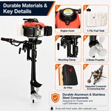 4 Stroke 4 HP Outboard Motor, with Life Jacket, US Inventory — product view 8