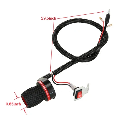 CUKUSIN Marine Throttle Trigger Handle Flame-Out Switch & Cable Assembly for 4 Stroke 4HP Boat Outboard… — product view 2