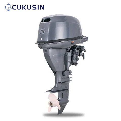 4-Stroke Outboard Motor 15.0 HP, Grayish Blue