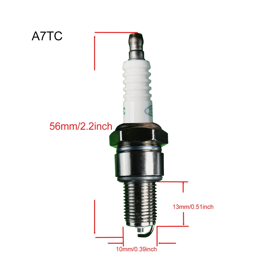 3 PCS Spark Plug A7TC F7TC L7F for CUKUSIN 144F 145F 150F 196F 225F 220F — product view 1