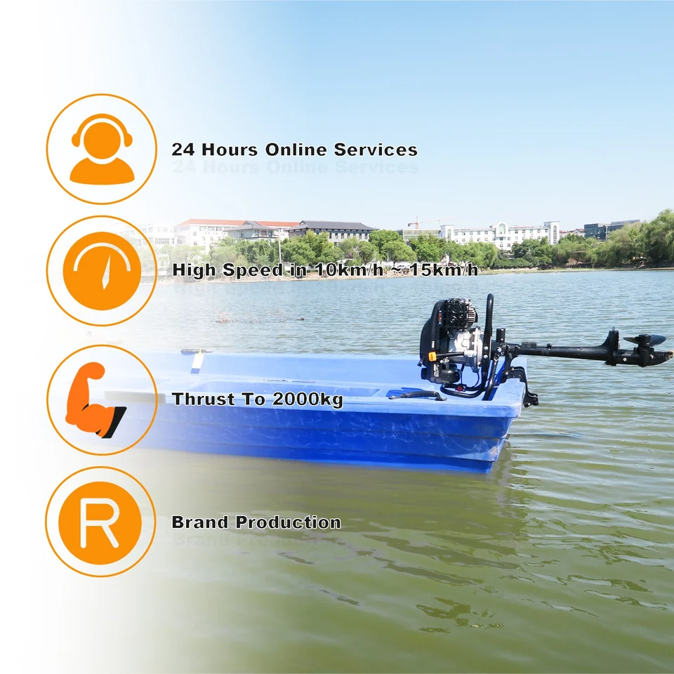 4 Stroke 7.5 HP Outboard Motor Air Cooling, with Luxury Handle, Engine Cover and Kill Urgent Stop Switch — product view 6