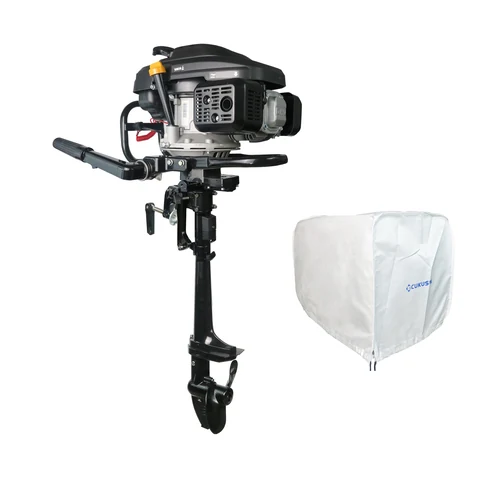 4 Stroke 7.5 HP Outboard Motor Air Cooling, with Luxury Handle, Engine Cover and Kill Urgent Stop Switch — product view 1