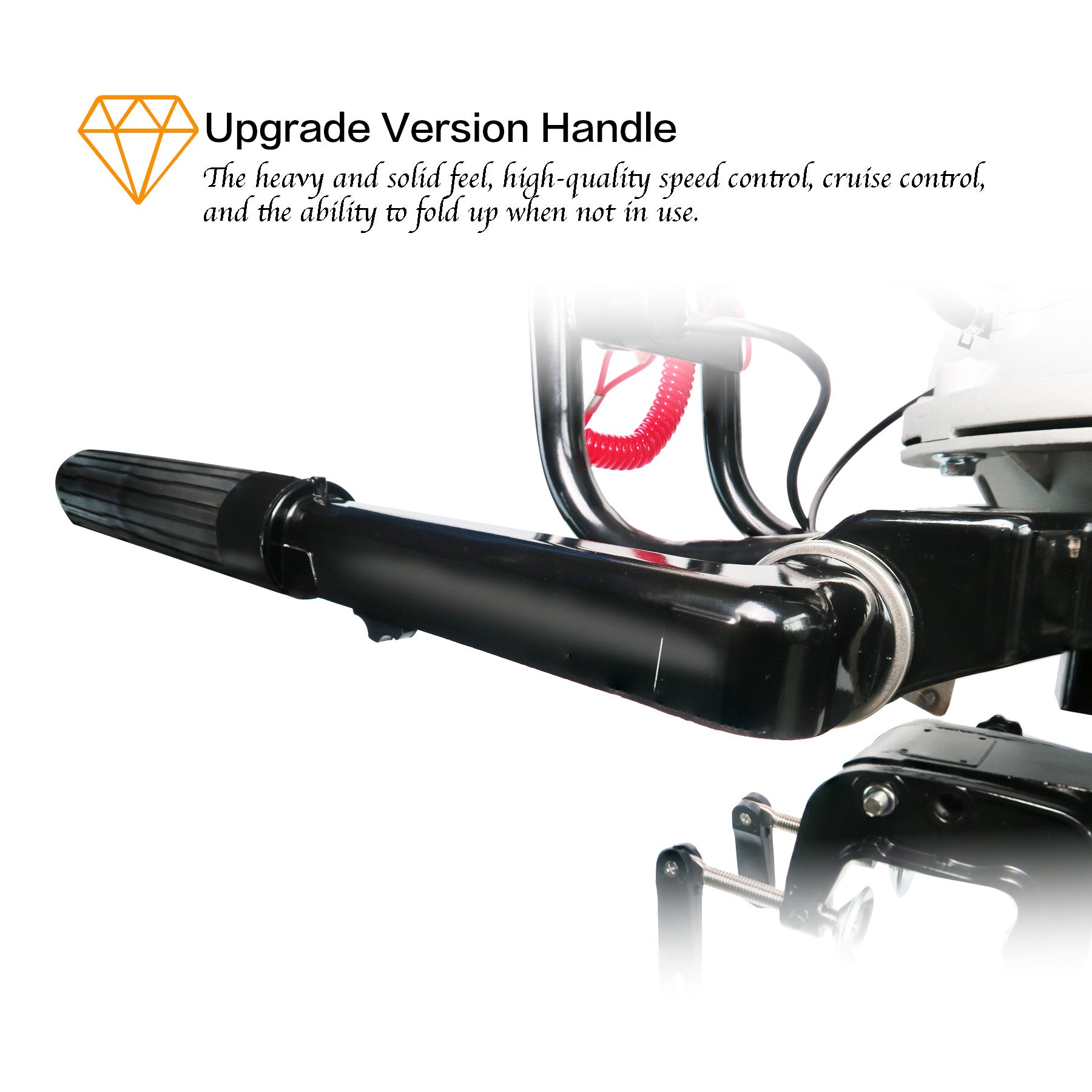 4 Stroke 7.5 HP Outboard Motor Air Cooling, with Luxury Handle, Engine Cover and Kill Urgent Stop Switch — product view 5