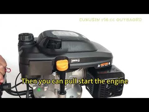 4 Stroke 7.5 HP Outboard Motor Air Cooling, with Luxury Handle, Engine Cover and Kill Urgent Stop Switch