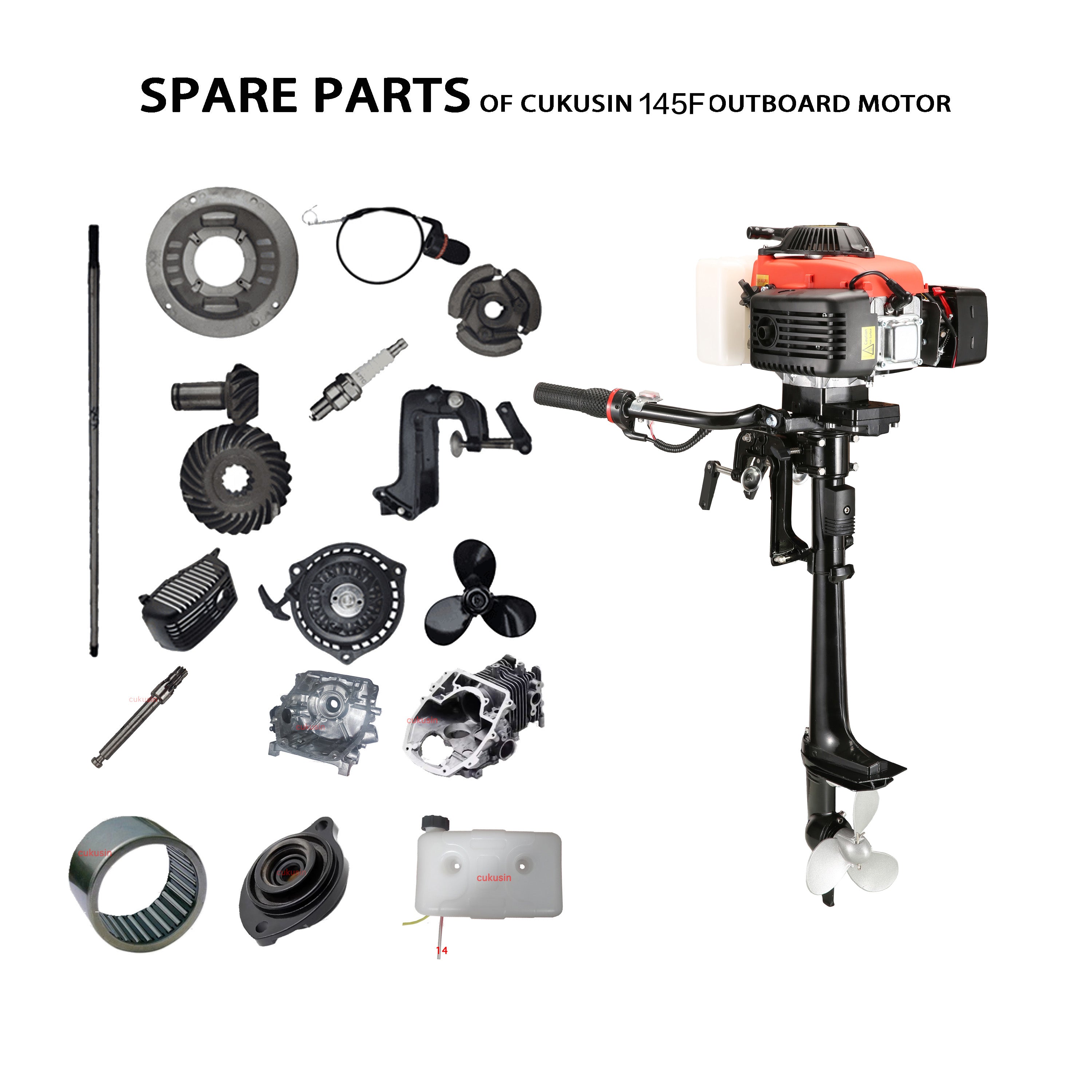 Spare Parts of CUKUSIN® 145F OUTBOARD MOTOR 4 Stroke 4HP — product view 1